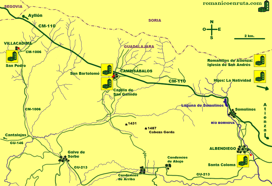 MAPA RUTA 1 GUADALAJARA.
