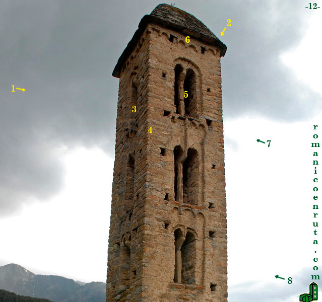 CAMPANARIO: CARAS ESTE Y NORTE.