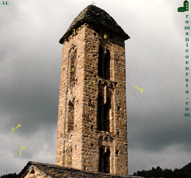 CAMPANARIO: CARAS SUR Y OESTE.